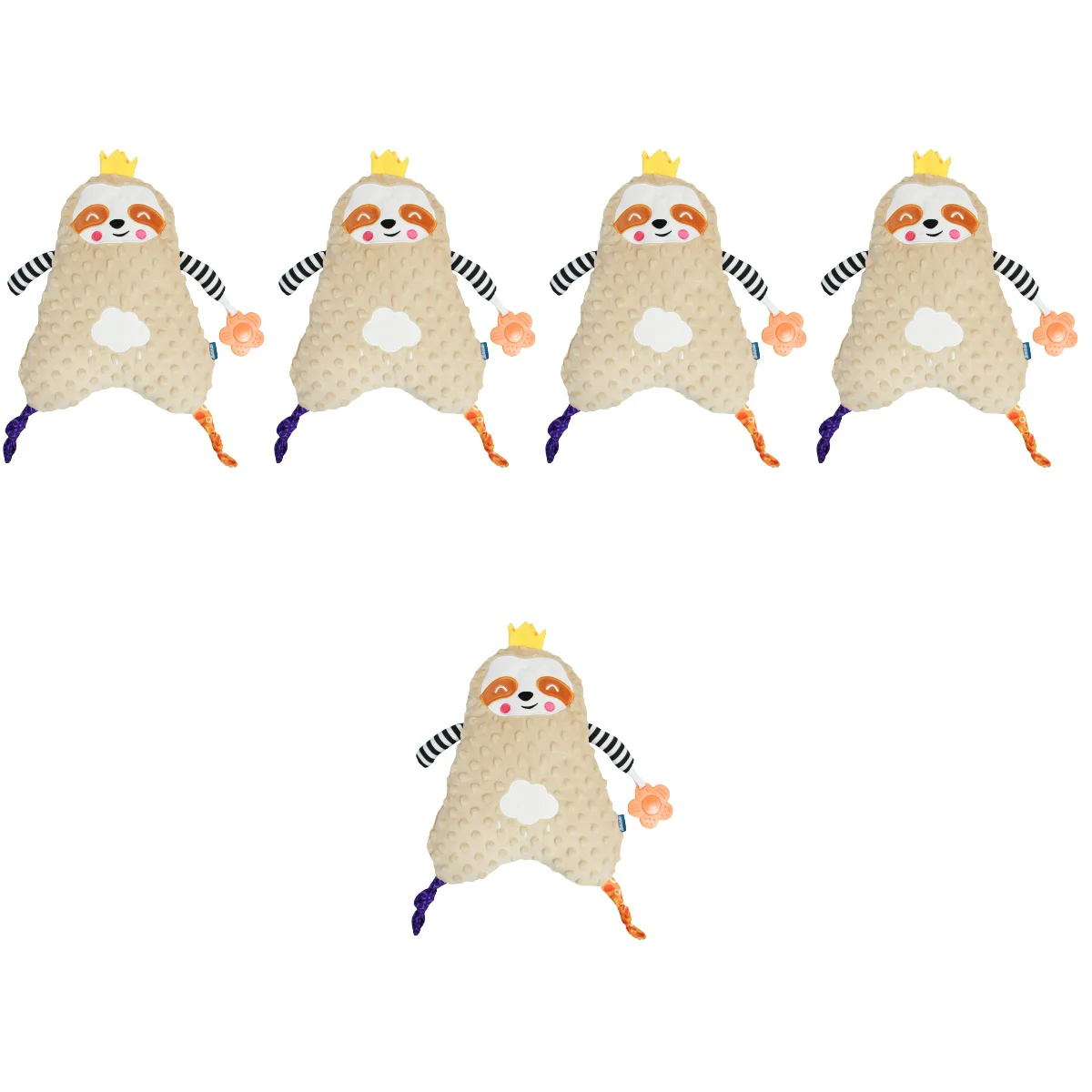 

5pcs Cartoon Soothing Towel Cartoon Animal Soother Towel for Toddler Newborn