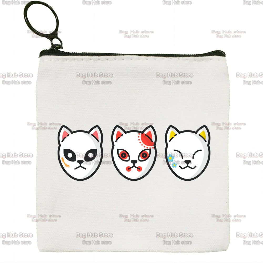 Demon Slayer Anime Japanese Kimetsu No Yaiba Kawaii Wallets Coin Pocket Vintage Male Purse Function Boy and Girl Wallet