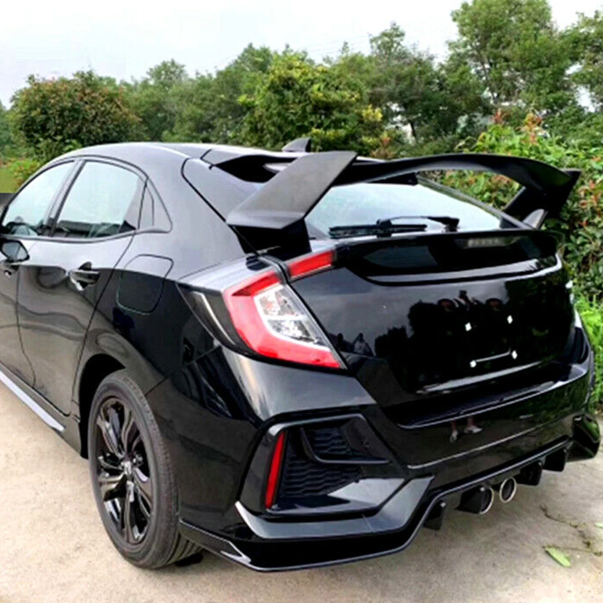 

Стиль Type-R, карбоновый внешний вид для Honda Civic Hatchback 16-21