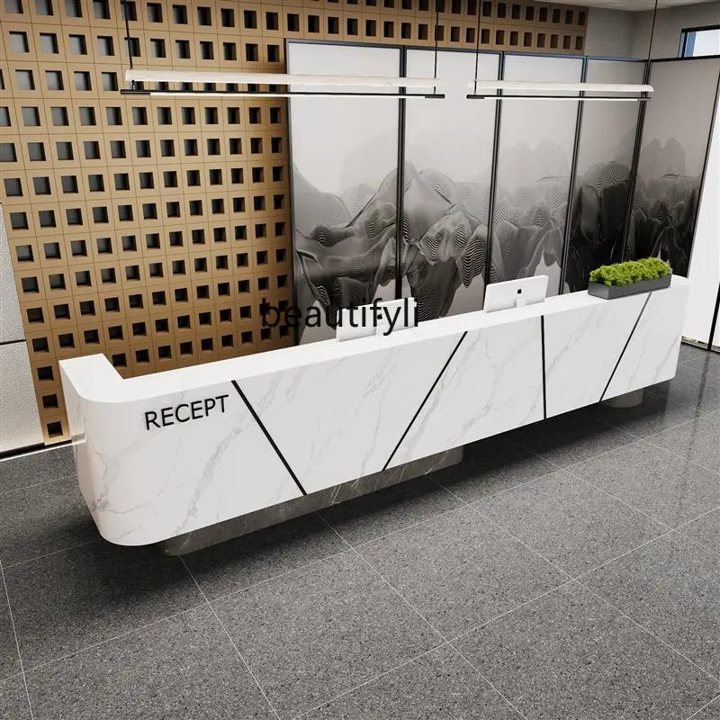 Стойка регистрации компании вестибюль отеля мраморный шифер фитнес бильярд
