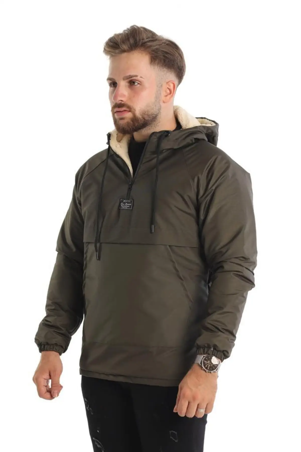 Men's Raincoat Coat Khaki