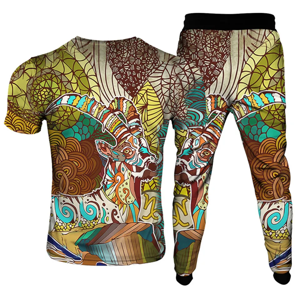 Спортивный костюм в стиле Харадзюку для мужчин и женщин футболка с принтом