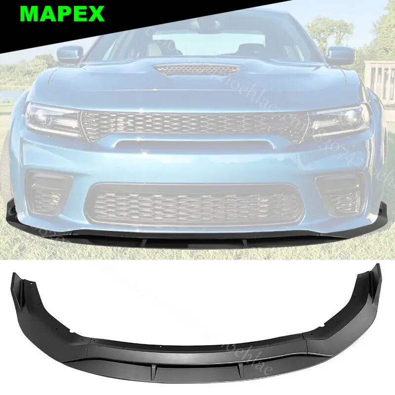

Подходит для Dodge Charger 20-23 широкого корпуса в стиле IKON, матовый черный передний бампер, 4 шт.