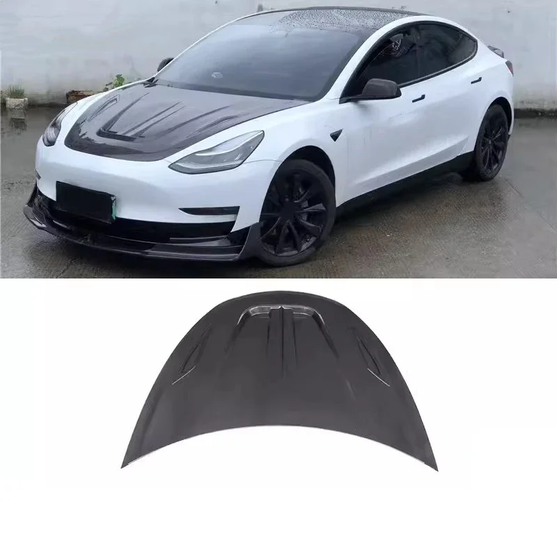 Капот двигателя из углеродного волокна в сборе для Tesla Model 3 2019 2020 2021 2022