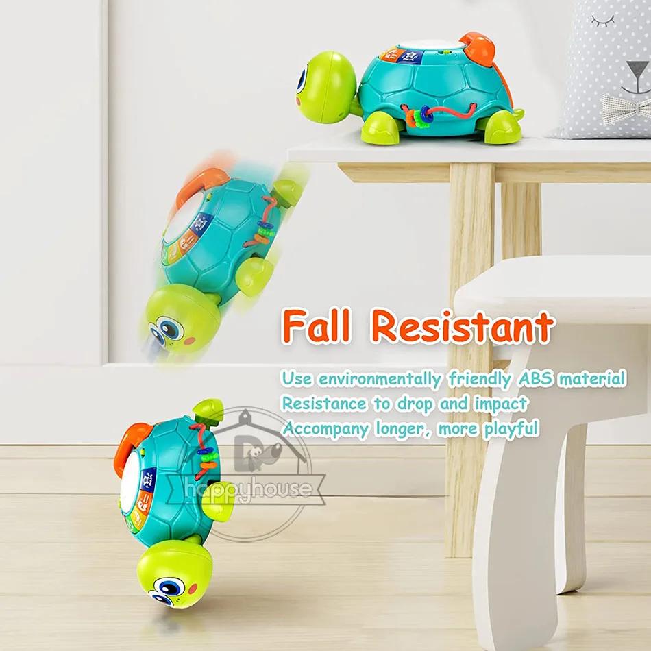 Baby Toys 0 6 12 Months Musical Turtle Toy Lights Sounds Musical Toy For Baby Girl Boy Montessori Educational Toy for Kids 1 2 3 images - 6