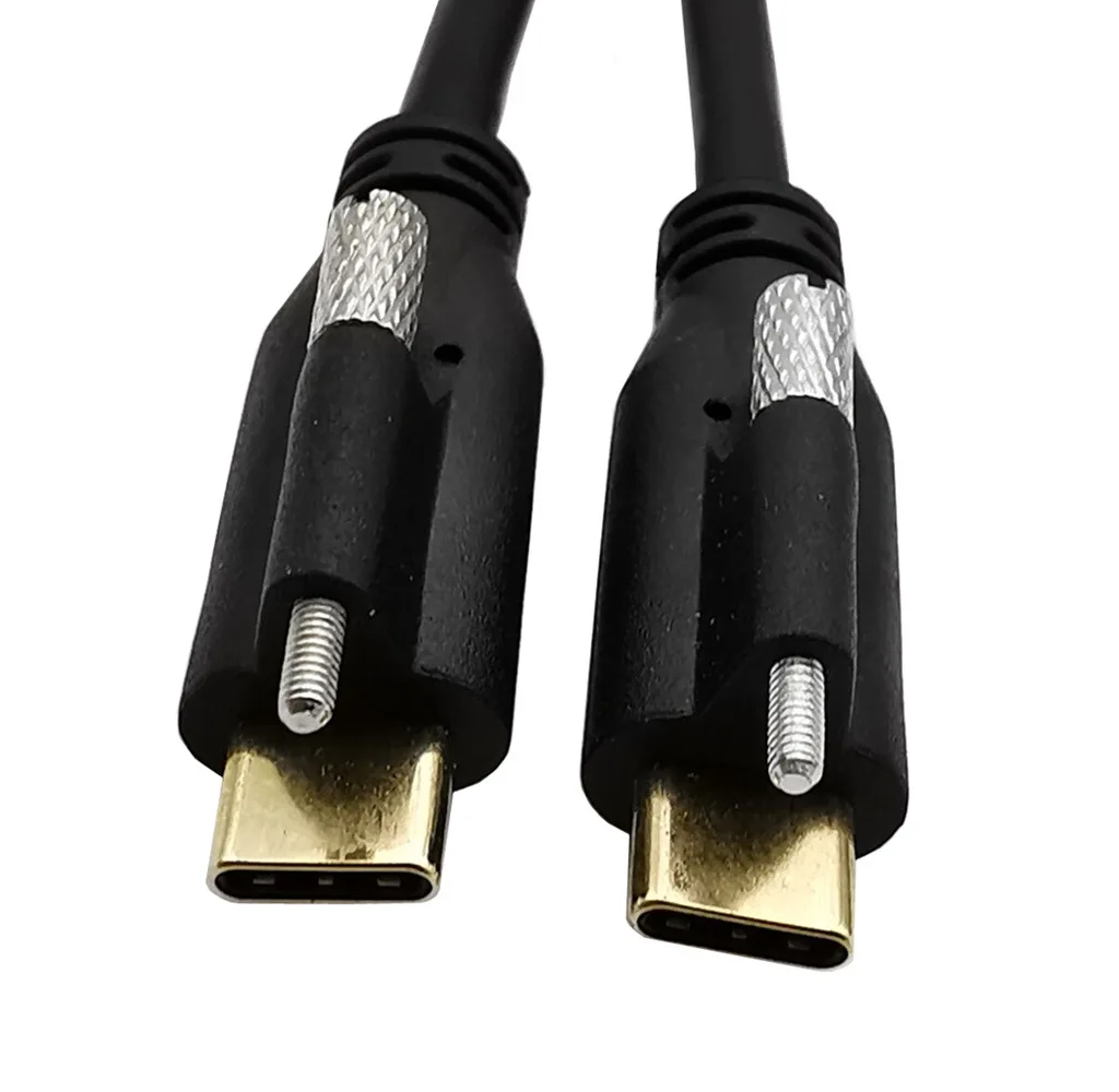 

USB C Cable Type-c to Type-c with Single Screw Locking Fast Charging Data Cable Xxd - Screw Cable Mobile Devices .desk Computer