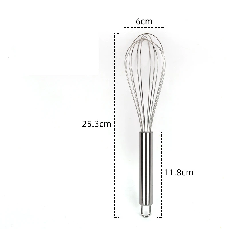 Венчик кухонный ручной из нержавеющей стали 6 проводов 6/8/10/12 дюймов