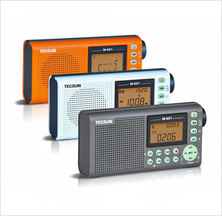 Перезаряжаемая цифровая портативная FM-радио Tecsun M-601, аудиорекордер и плеер с Bluetooth 5.0, слот для карты Micro SD USB-C (art.: 3920ce27cd89f) - 3920ce27cd89f