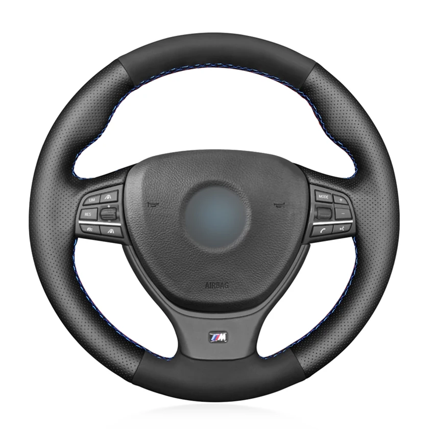

Black Artificial Suede Leather Steering Wheel Cover For BMW 5 Series 520i 528i F10 F11 F07 2009-2017 M5 F10 F12 F13 F06 F01 F02