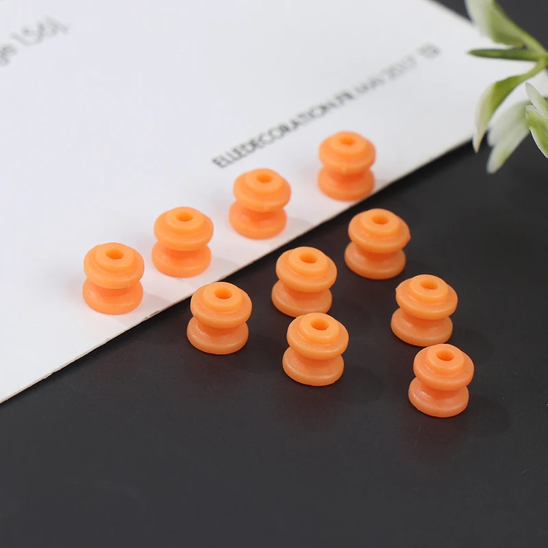 

10PCS Pulley Gear Micro Plastic Wheel Orange Pulley Wheel Fit DC Motor Shaft 2mm Toy Model