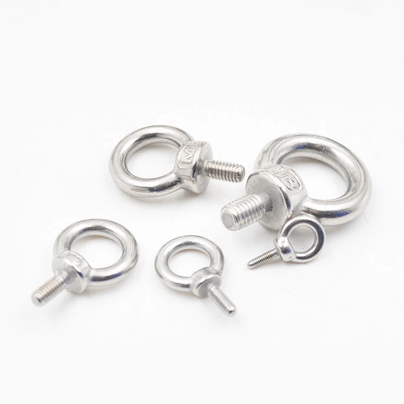 

304(A2) Stainless Steel Lifting Eye Screws M3 M4 M5 M6 M8 M10 M12 M14 M16 M18 M20 M24 M27 Ring Bolts