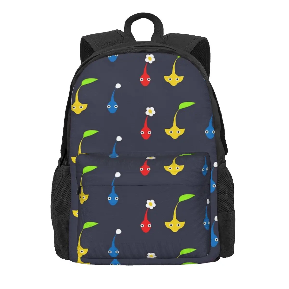 

Рюкзаки Pikmin для мальчиков и девочек, школьные ранцы для учеников, детский мультяшный рюкзак для ноутбука, вместительная сумка на плечо