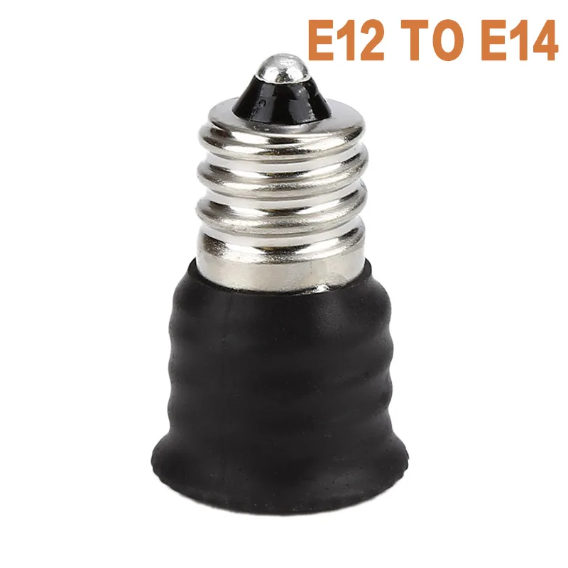 

E12 To E14 Socket LED Lamp Adapter Converter Screw Bulb Lamp Holder 110-250V Copper Plated Nickel Lamp Socket Changer Adapter
