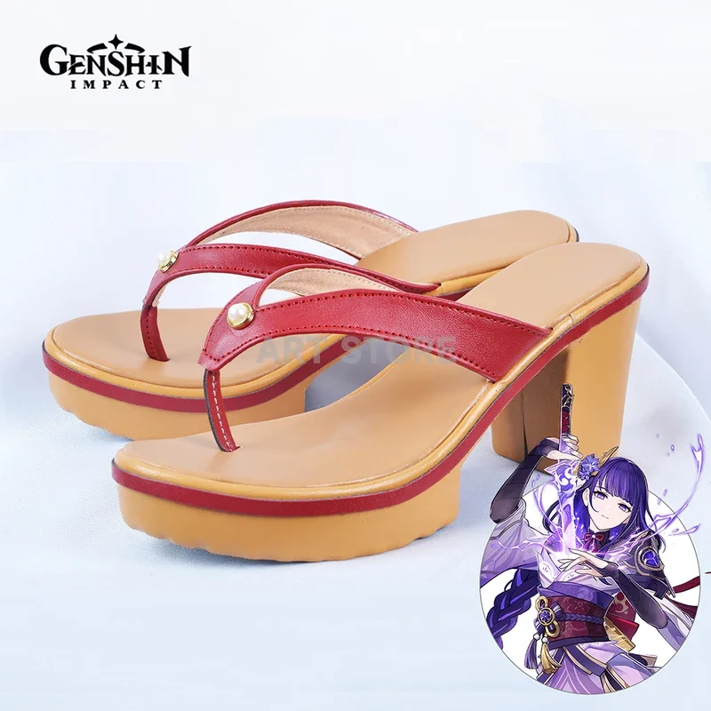 Обувь для косплея Raiden Shogun обувь Genshinimpact Хэллоуина костюмы женщин