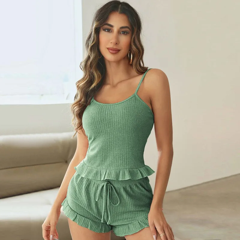 Комплект пижамный женский из 2 предметов Хлопковая пижама женская домашняя