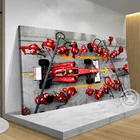 Картина на холсте феррарис стоп, Постер Формула 1, Современная Настенная картина с изображением гоночного автомобиля для украшения комнаты