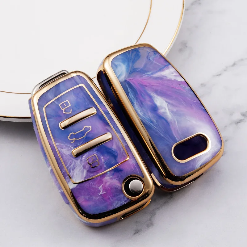 

High Quality TPU Car Key Case Cover For Audi A3 8L 8P A4 B6 B7 B8 A6 C5 C6 4F RS3 Q3 Q7 TT 8L 8V S3 3 Buttons Auto Acessórios