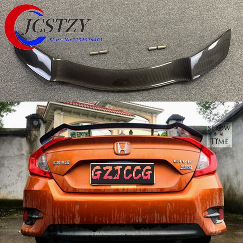 

Carbon Fiber Rear Spoiler wing case for Honda CIVIC 10TH Sedan 4-Door 2016 2017 car styling
