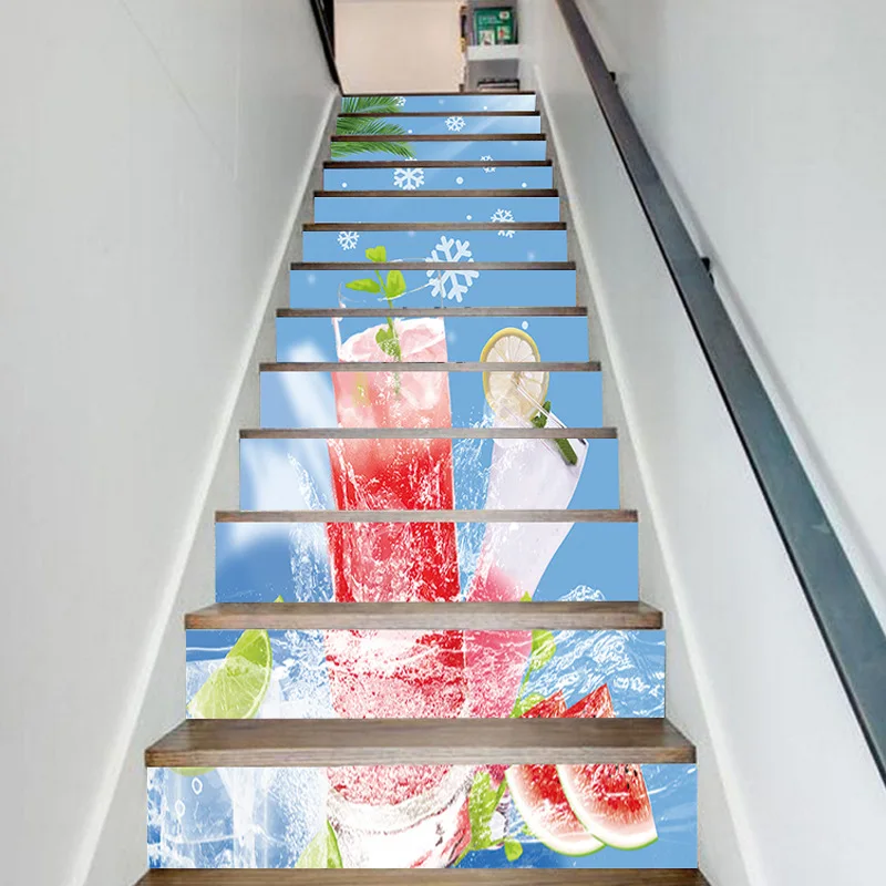 

Beautify Bar Advertising Background Wallpaper Renovation Old Staircase Stickers Waterproof Self-Adhesive Wall Stickers