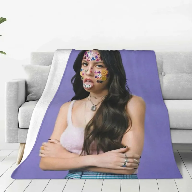 

Sour Guts Vampire Olivia Rodrigo Knitted Blankets Fleece Super Soft Throw Blankets for Car Sofa Couch Bed Rug