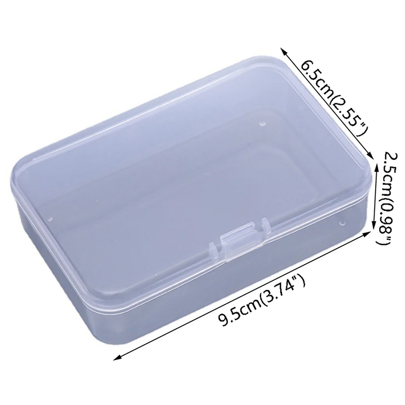 2 шт. прозрачная пластиковая коробка для хранения ювелирных изделий