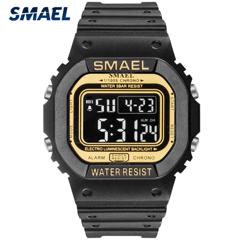 

SMAEL Fashion Sports Watches Men Waterproof Countdown Silicone Camo Watch Alarm Male Women Digital Wristwatch Relogio Masculino