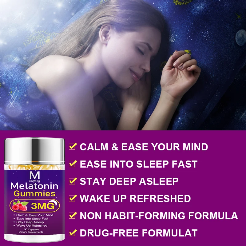 Мелатониновые жевательные резинки для снятия стресса помощь в сне глубокий сон
