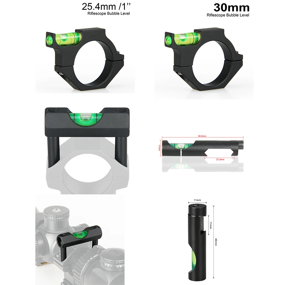 

PPT Bubble Level for Airsoft Guns Rifle Scope Mount for 11mm 21.2mm Picatinny Weaver Rail 25/30mm Rifle Sight Scope Mount CB-1