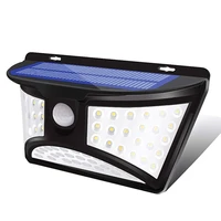68 led solar lamp outdoor waterproof human body induction wall light intelligent light control outdoor flood light household