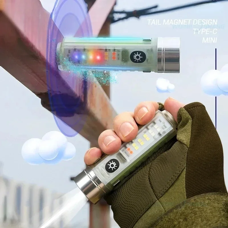 Мини-фонарик 1000 лм перезаряжаемый с магнитом