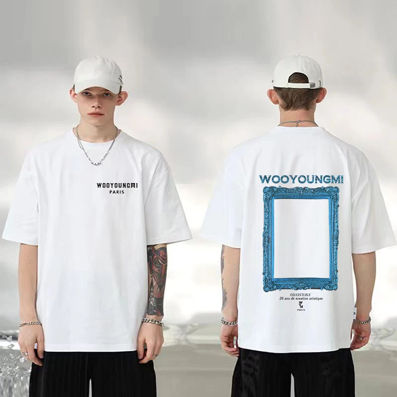 

Мужская свободная футболка из натурального хлопка, в стиле хип-хоп