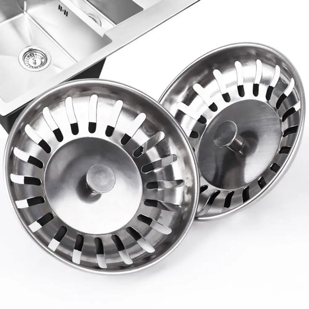 

2 Pcs Stainless Steel Water Drain Basin Strainer Drainer Filtration Sink Filter Kitchen Tool Bathroom Sink Bathtub Accessories