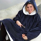 Одеяло с рукавами, Женская Толстовка большого размера, флисовые теплые толстовки, свитшоты, огромное одеяло для телевизора, женское худи, халат, женское одеяло