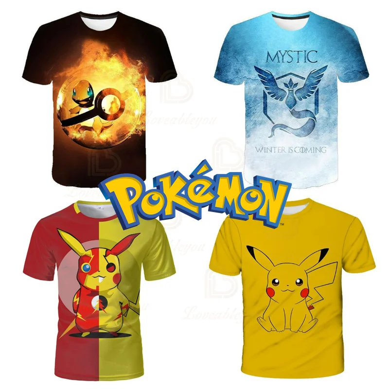 

Charmander Bulbasaur Squirtle Anime Pokemon Cosplay Gengar T-shirt 3D Printed Boys T shirt Tees Pullovers Tops Men Clothing