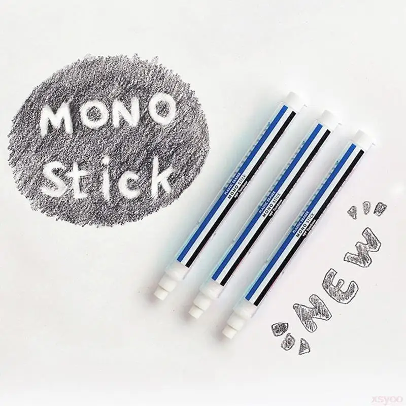 Фото Япония Tombow MONO Stick Eraser JCC-121A/B Refull Pack Pen Style Push Rubber Perfect Revise Details Профессиональный ластик для рисования №4