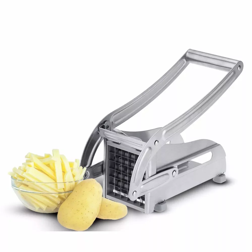 

NEW2023 Stainless Steel Home French Fries Potato Chips Strip Slicer Cutter Chopper Chips Machine Making Tool Potato Cut Fries