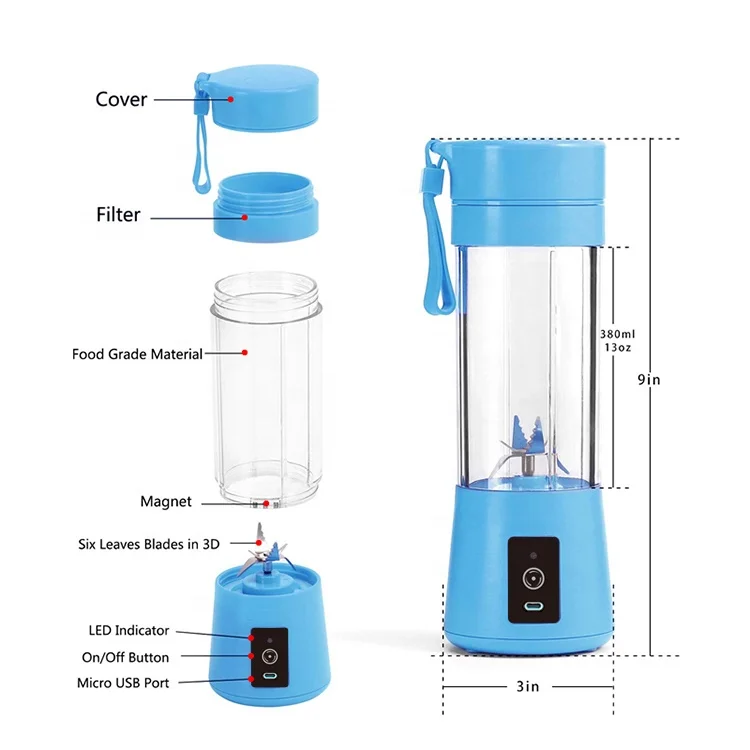 

Best Selling Personal Portable Blender With USB Cable Charge
