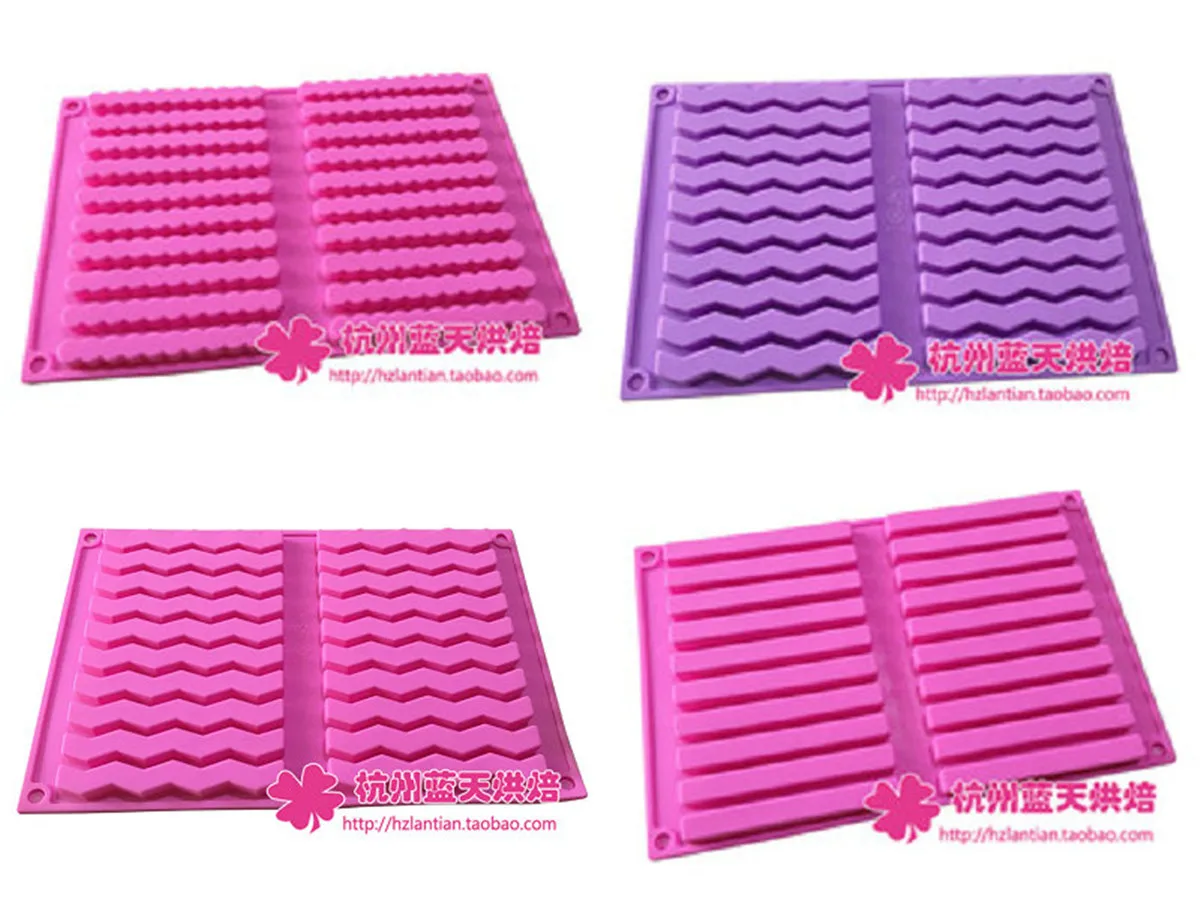 

Silica gel Cookie Mold slitless Strip chocolate mould ice cube tray kitchen tools