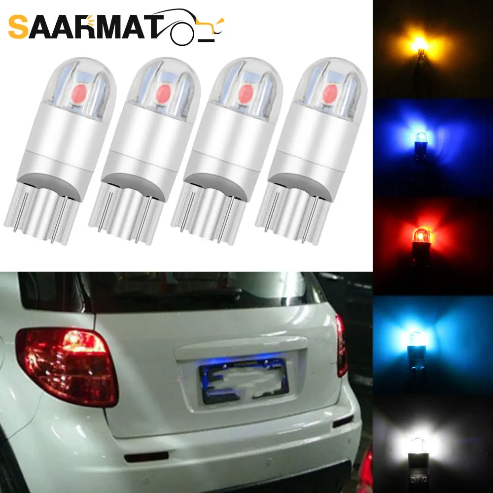4 шт. светодиодные лампы для салона автомобиля T10 W5W сигнальные стояночного света