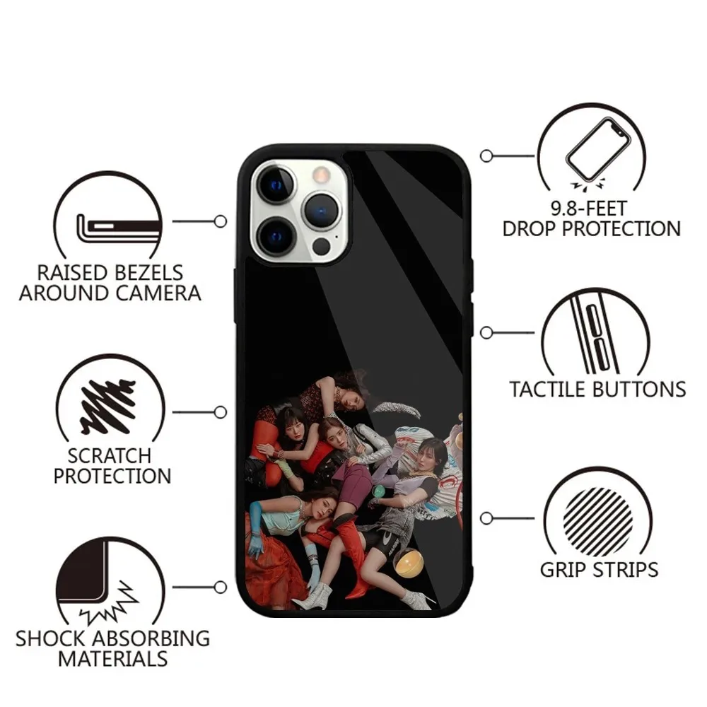 Красный Бархатный Чехол Для Телефона Kpop Girl Iphone 15/14/13/12/11/plus/pro/max/mini Magsafe Buxom В Ст...