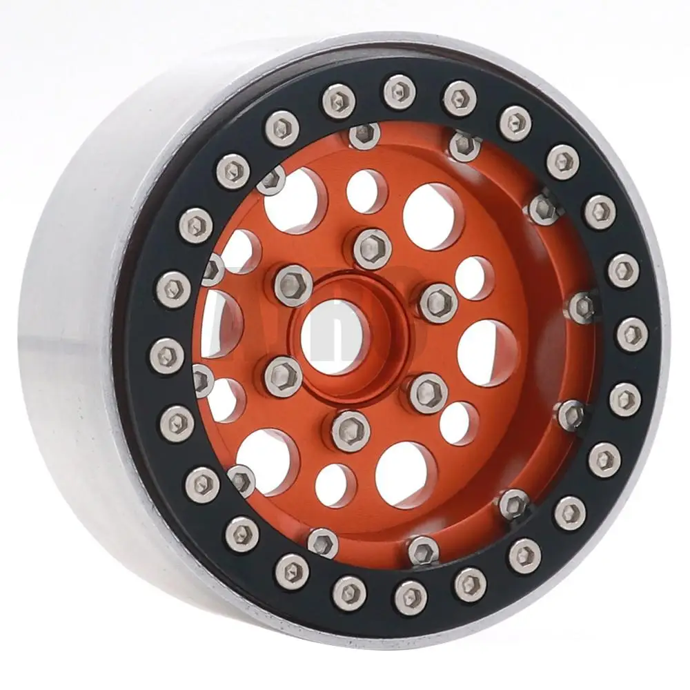 

4Pcs 1.9 Metal Beadlock 12 Round Hole Wheel Hub Rim for 1/10 RC Crawler Trax TRX-4 Axial SCX10 D90 AXI03007 Yikong RedCat