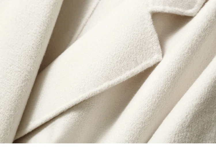 Женское длинное шерстяное пальто элегантное дизайнерское с открытым стежком