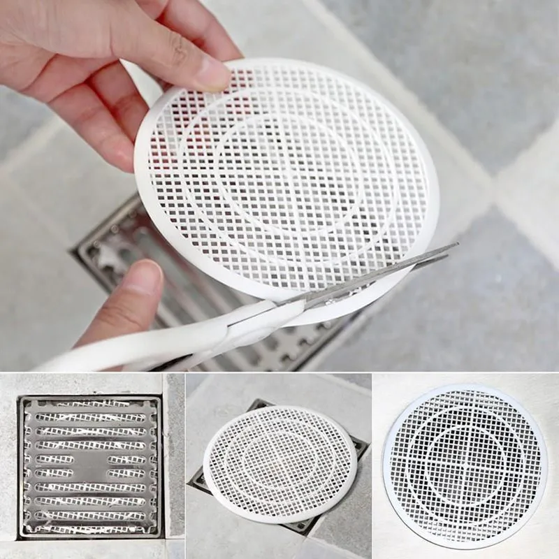 2Pcs Kitchen Sink Filter Bathroom Shower Floor Drain Hair Catcher Stopper Multifunctional Sewer Anti-clogging Strainer Net Cover