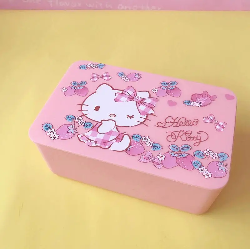 Женская кавайная Sanrioed аниме 18 5*12*7 см Kuromi Cinnamoroll My Melody Милая с крышкой коробка для