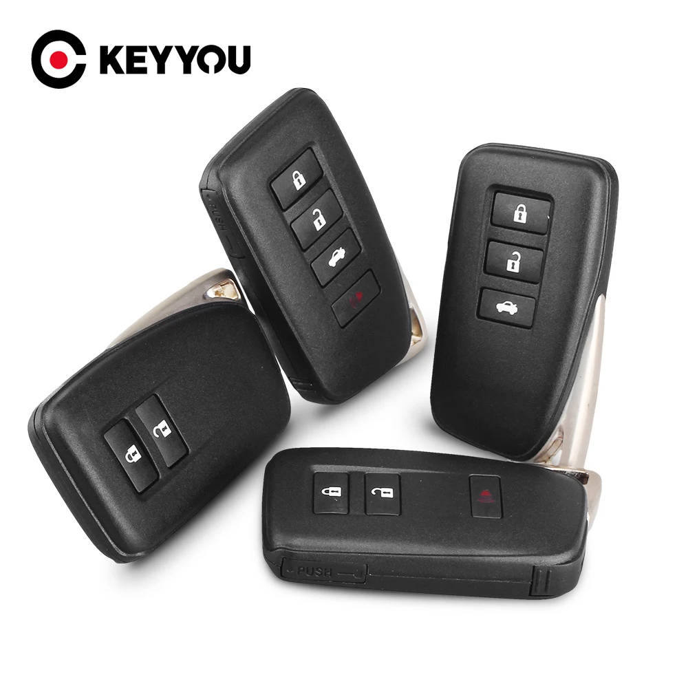 KEYYOU For Lexus LEXUS ES350 RX IS LS GX Replacement 2/3/4 Buttons Car Remote Key Fob Case Shell With Blank Smart Key