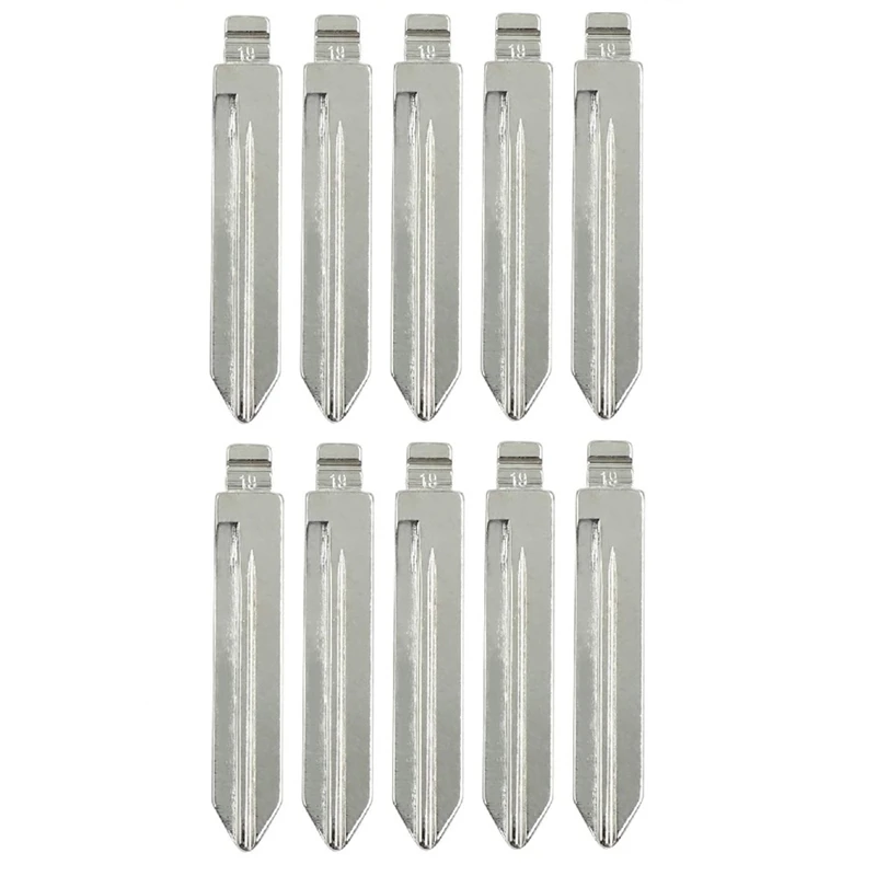 

10Pcs KD Key Blank Uncut Flip 19 FO38 Universal KD Remote Flip Blade For Lincoln Mercury Edge F150 Kuga Mustang USA
