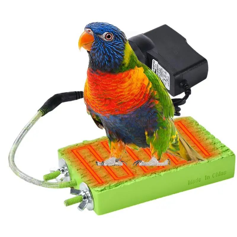 

Bird Perches Thermostatic Parrot Stand Perch Platform 5W Safe Bird Perch Stand Warmer For Birds Parrots Hamsters And Chinchillas