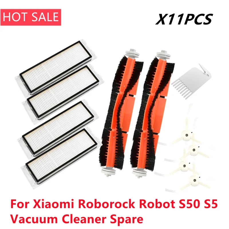 

Side Brush Roll Brush Water Tank for Xiaomi Roborock Robot S50 S55 Vacuum Cleaner Spare Parts Kits Mop Cloths Wet Mopping filter