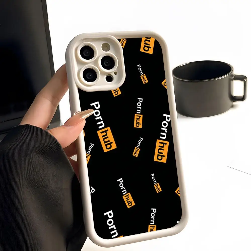 P-Porn-hubs-Tumble-P-Pornhubs Phone Case Simple Solid Color Matte Silicone For IPhone 16 15 14 13 12 11 Pro Max Plus Lens Full P