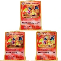 new pokemon cards first generation fire breathing dragon super anime game battle collection cards childrens toys birthday gift